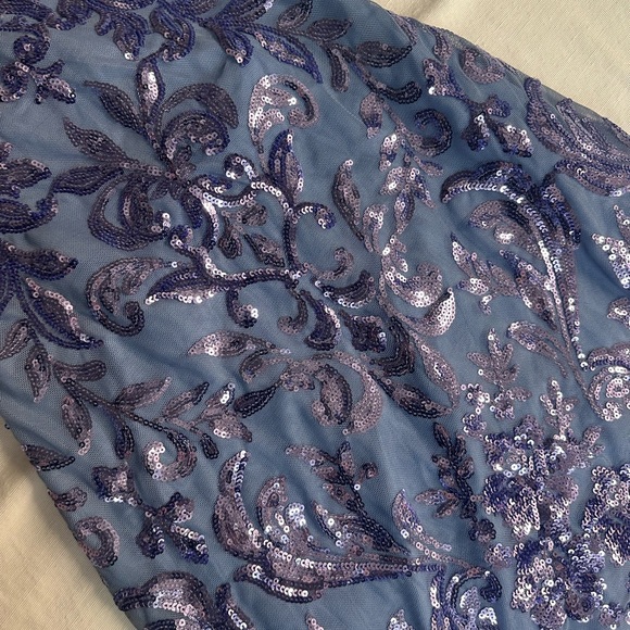 Windsor Strapless Navy Sequin Dress - Picture 7 of 14